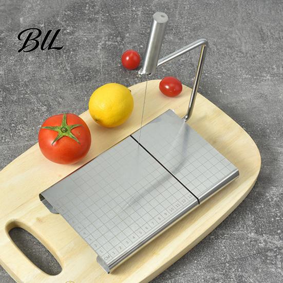 Butter Slicing Tool Cheese Slicer with Stainless Steel Cutting Board And Adjustable Wire Cutter Professional Multi-Purpose Kitchen Daily Cooking