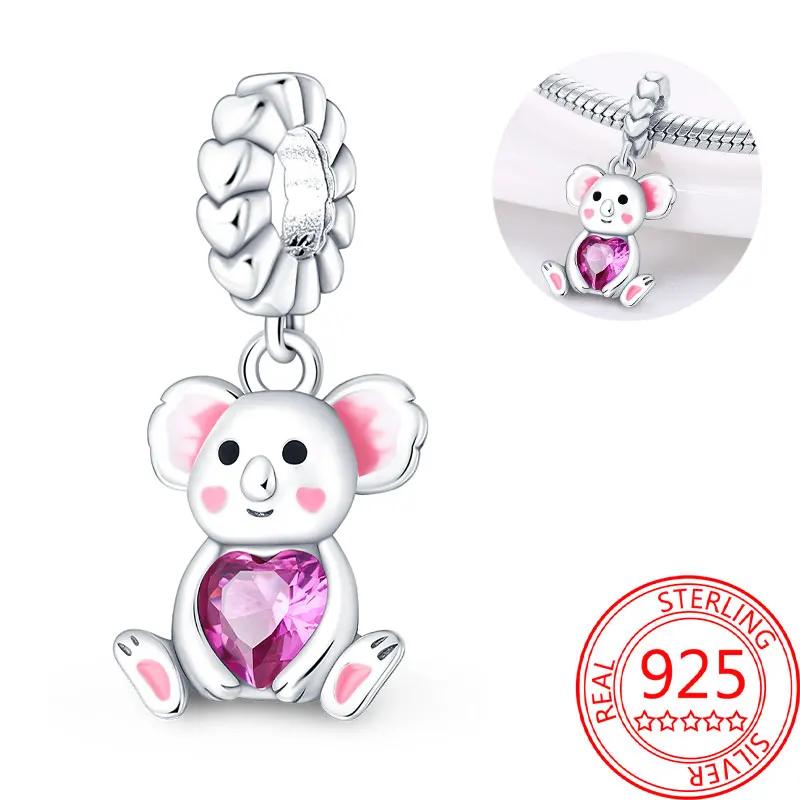 Exquisite Copper Little Monkey Embracing Red Heart Pendant Fit Bracelet Necklaces Party Pairing With Handmade Gifts