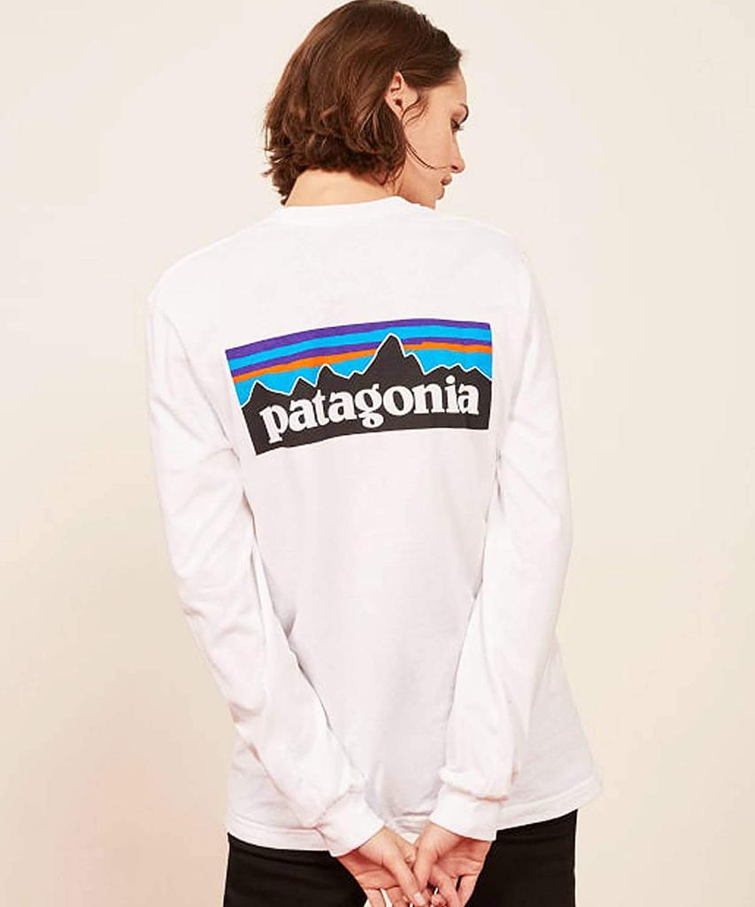Мужская футболка с длинным рукавом Patagonia, обычного кроя, серая, размер L, меланжевая, [Б/У]
