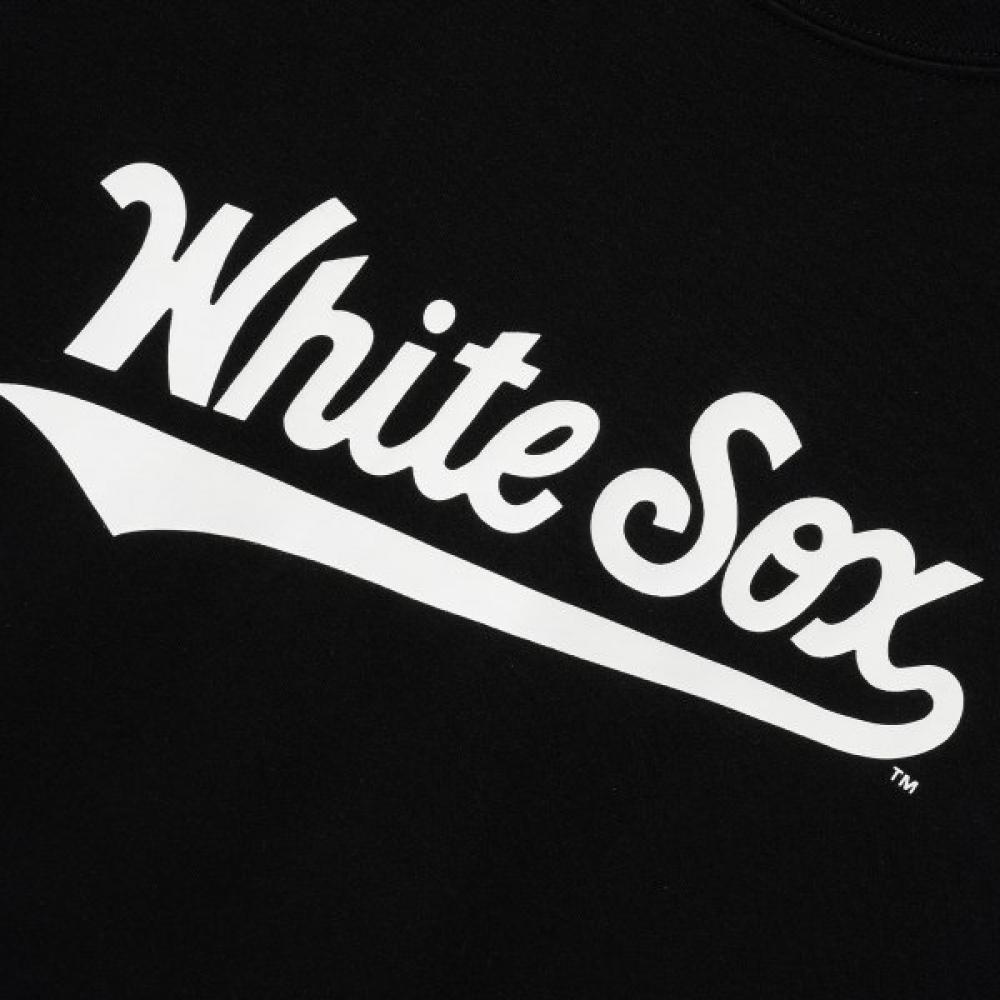 S Mlb Chicago WhiTe Sox LeTTering Logo T ShirT Black S