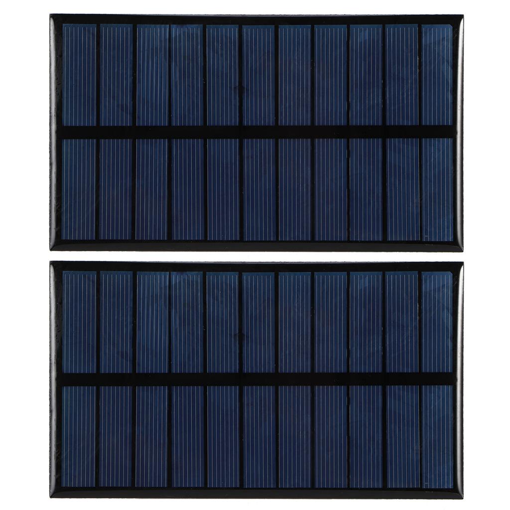2 шт. Мини поликристаллическая солнечная панель DIY зарядное устройство для аккумулятора Панель зарядного устройства на солнечной энергии 1,6 Вт 5,5 В