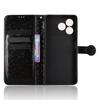 For ZTE Blade A36 Wallet Case Dot Pattern Imprint PU Leather Phone Cover with Wrist Strap