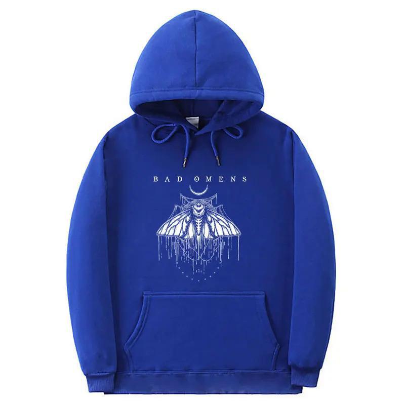 Bad Omens Print Hoodie Funny Moth Graphic Hoodie