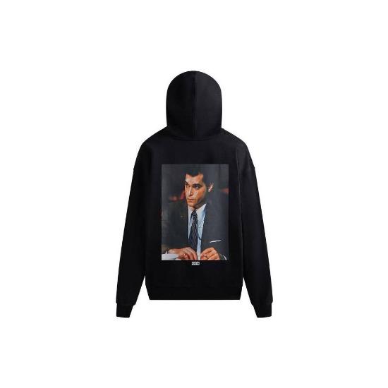 Kith Толстовка с капюшоном с буквенным принтом и завязками, мужские топы, черная 030479-001