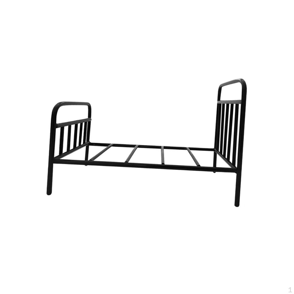 1:12 миниатюрных кроватей, кукольный домик, украшение спальни, мебель, металлический каркас для