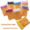 Disposable Gold Rod Eyelash & Eyebrow Brush Set: Comb, Mascara, Spiral Brush for Extensions