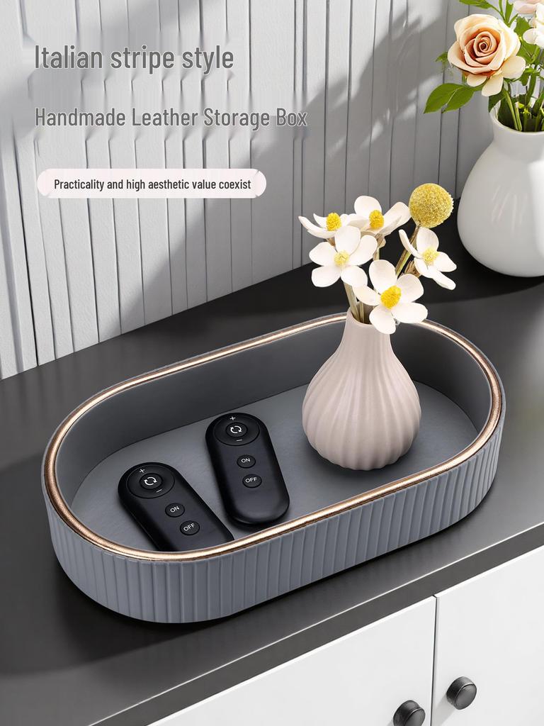 Oval Design Organizer Tray for Keys, Remotes, and Jewelry