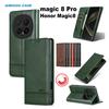 Роскошный кожаный чехол Honor Magic 8 Pro Ретро кожаный откидной магнитный автозакрывающийся держатель Полная защита Для Huawei Honor Magic8 Чехлы для телефонов