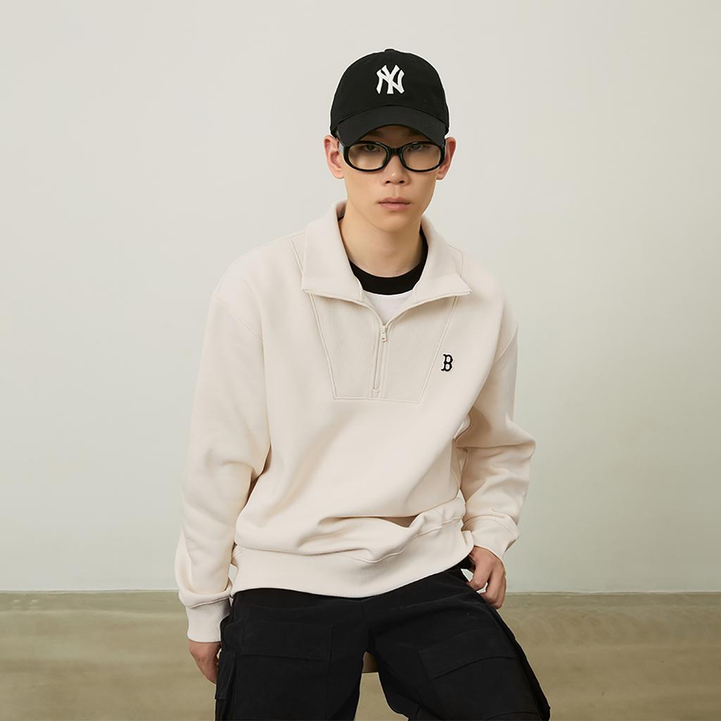 Новая базовая коллекция MLB Boston Red Sox 24FW Свитшот Унисекс Темно-кремовый 3AMTB0546-43CRD