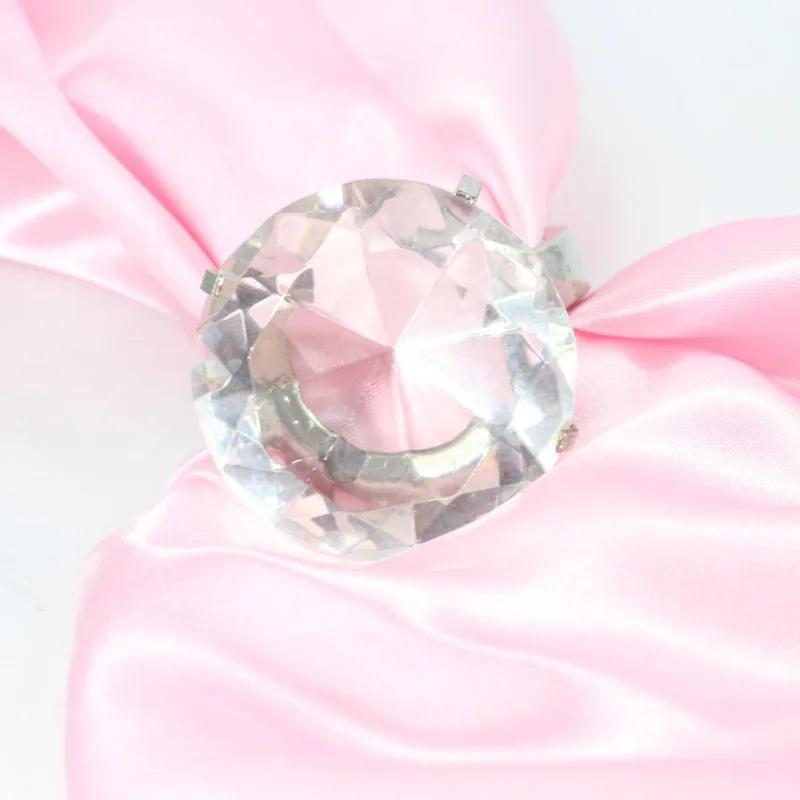 Горячая Распродажа 60 мм K9 Кристально Чистый Бриллиант Кольцо Для Салфеток Для Свадьбы И Ужина Украшения Стола На День Рождения