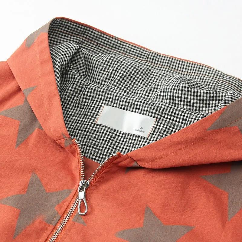 Куртки с капюшоном с принтом, женские весенние повседневные свободные верхняя одежда больших размеров, двусторонняя одежда L-4XL, ветровки, пальто, топы в корейском стиле