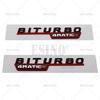 2 x 3D Biturbo 4Matic 4Matic+ Car Trunk ABS Emblem Rear Body Tailgate Fender Adhesive Badge for Mercedes Benz 2014 - 2016 QV2