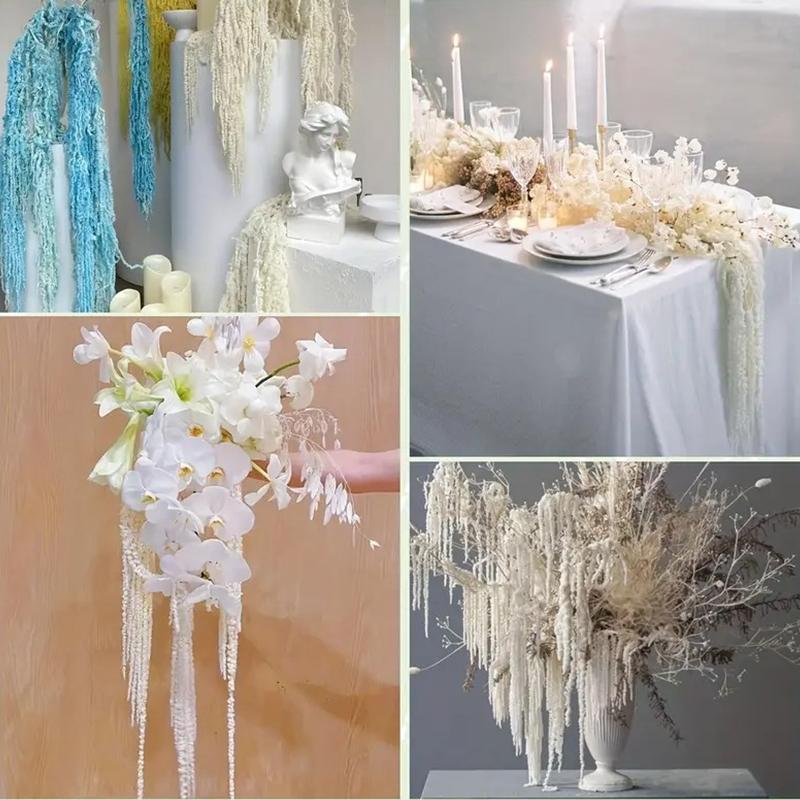 1PC Wool Wedding Decor Accessories Artificial Plants Soft Decoration Solid Party Simulated Long Spike Flower Wedding