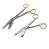 14/18CM Gauze Scissors Nursing Lister Bandage Golden Handle Plastic surgery instrument Stainless Steel