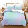Laser Gradual Change Fish Scale 3D Digital Printing Three-Piece Set, Quilt Cover Pillowcase Home Textile Bed Sheet Kit