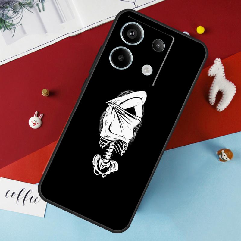 Эстетичный скелетный чехол для Xiaomi Redmi Note 13 Pro 14 12 11 10 15 Pro Plus Redmi 10C 12C 13C 14C 15C 15