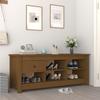 VidaXL Shoe Cabinet Honey Brown 110x38x45.5 Cm Solid Pine Wood 814597