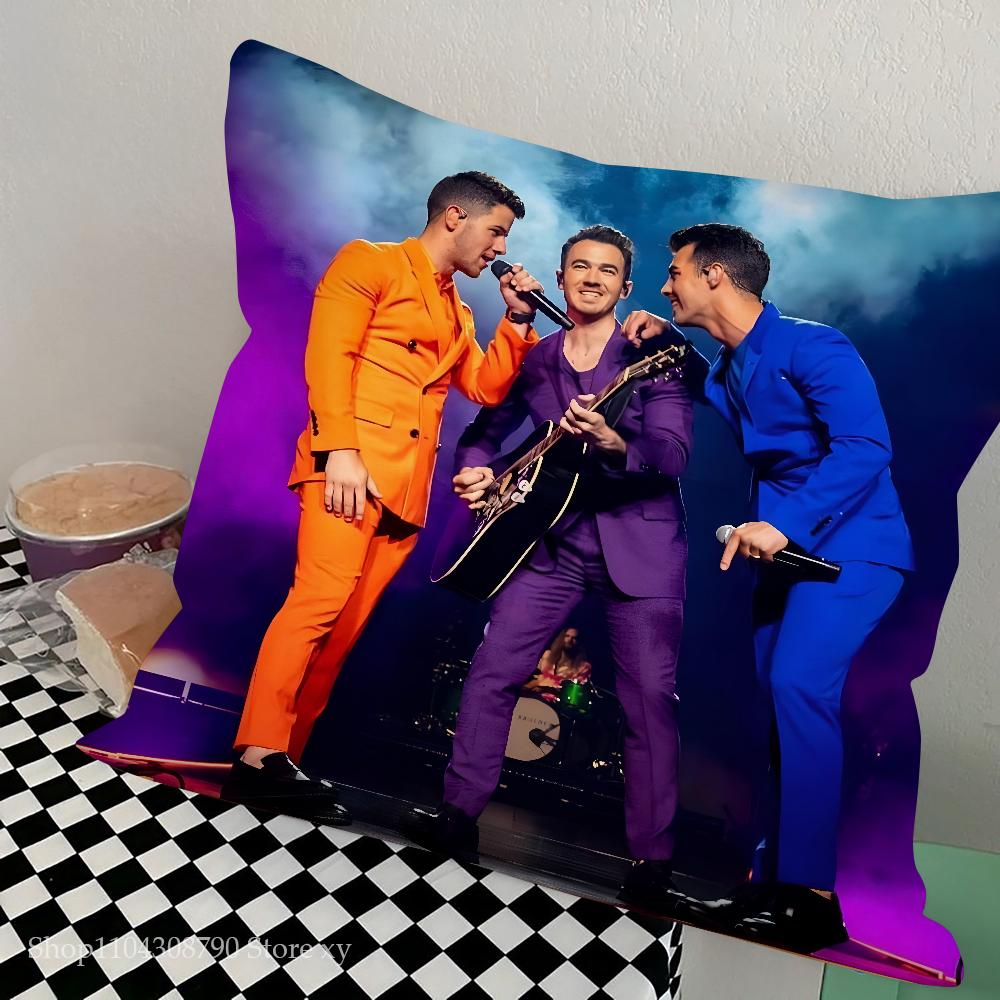 Band J-Jonas-S Cool B-Brothers Pillow Case Square Pillow Bedroom Sofa Leisure Comfort Cushion Car Living Room Home Decoration