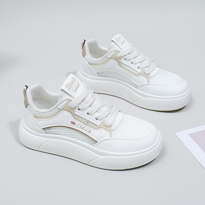 INS White Shoes Женская летняя новая платформа, увеличивающая рост, дышащая повседневная обувь
