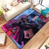 Cyberpunk Urban Nightscape Printed Carpet, Living Room Bedroom Home Decoration Carpet, Bathroom Anti-skid Rugs for Bedroom