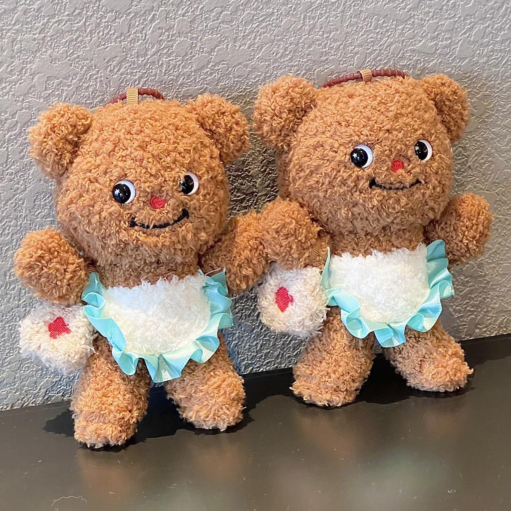 Подвеска-игрушка Медведь из масла 12 см Плюшевая игрушка Медведь из масла Брелок Плюшевая кукла для рюкзака Мягкие животные Брелок для ключей автомобиля