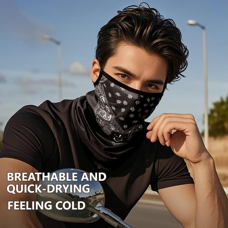 Men Skull Cap Headwrap Bandana Face Shield Running Cycling Outdoor Sports Scarves Summer Cold Ice Motorcycle Face Mask