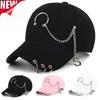 Женская модная цепочка, хип-хоп бейсболка, уличная декоративная шляпа, регулируемая шляпа от солнца, корейская версия, трендовая ковбойская шляпа