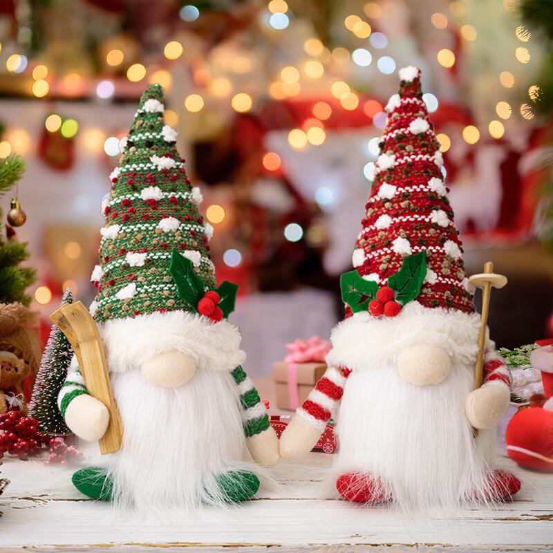 Рождественские вязаные светящиеся куклы-гномы