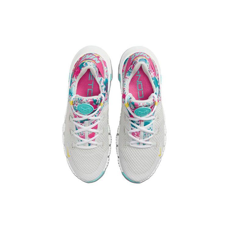 Nike Free Metcon 4 Graffiti Graphics Women Sneakers Grey Photon-Dust Dynamic-Turquoise DQ0304-001