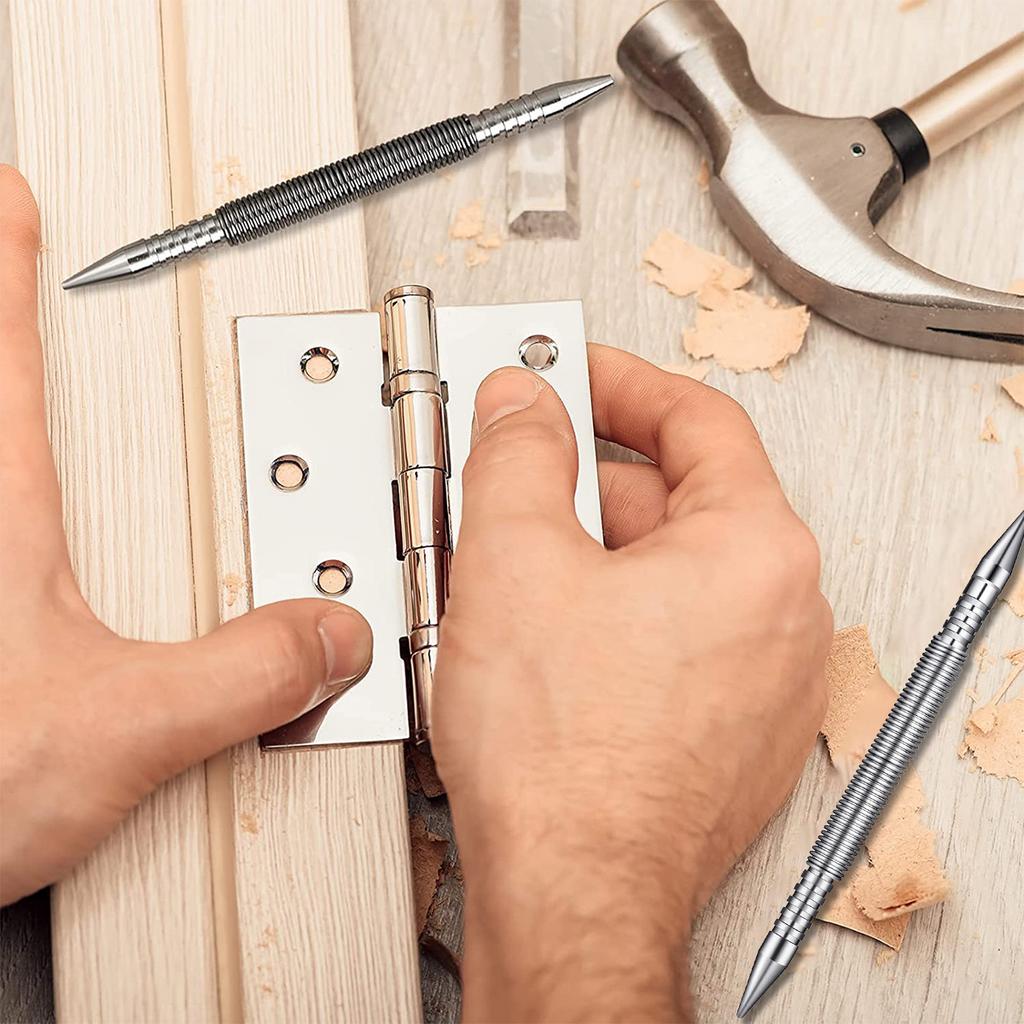 Spring center punching woodworking metal drill hinge pin punch set high carbon steel nail punch narrow space door hinge pin