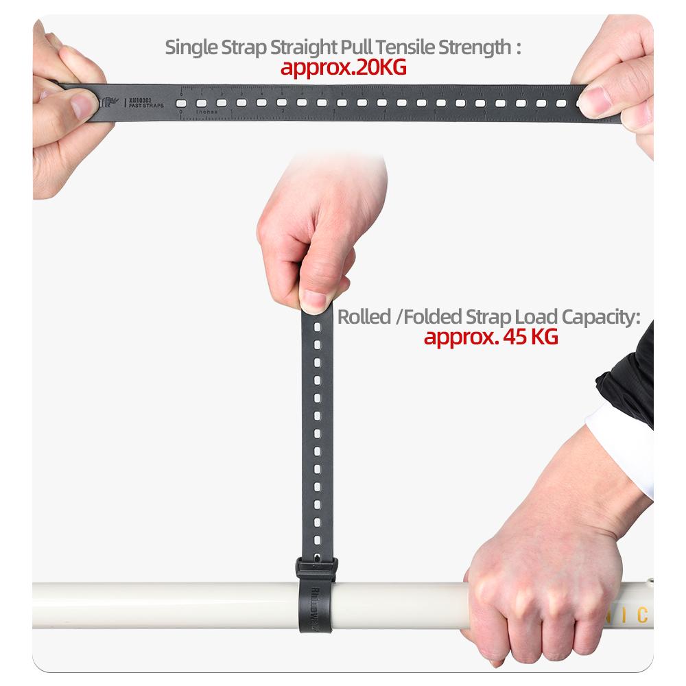 Rhinowalk TPU Stretchable Strap, 32.5CM High-Strength Elastic Tie-Down Strap for Bikes, Motorcycles, Luggage & Outdoor Gear
