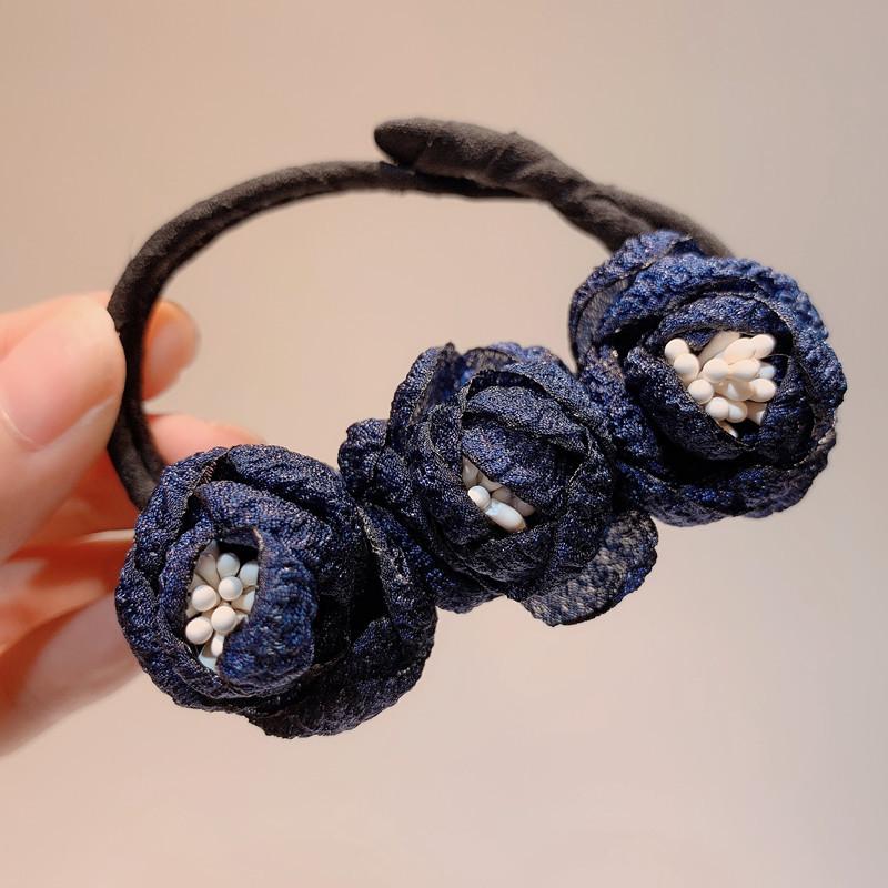 1pc Elegant Pearl Flower Bun Maker Korean Lazy Hair Curler Styling Accessories Hair Style Hairpin Hair Braiding Braider Hairgrip