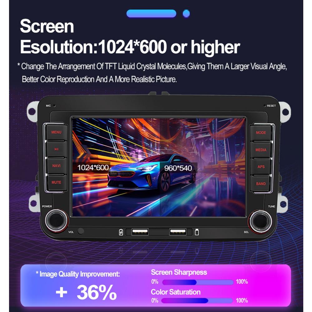 Car Radio Multimedia Player For Volkswagen/Volkswagen/Golf/Polo/Tiguan/Passat/b7/b6/SEAT/Leon/Skoda/Octavia 2 Din Android Carplay GPS Autoradio 1+32GB