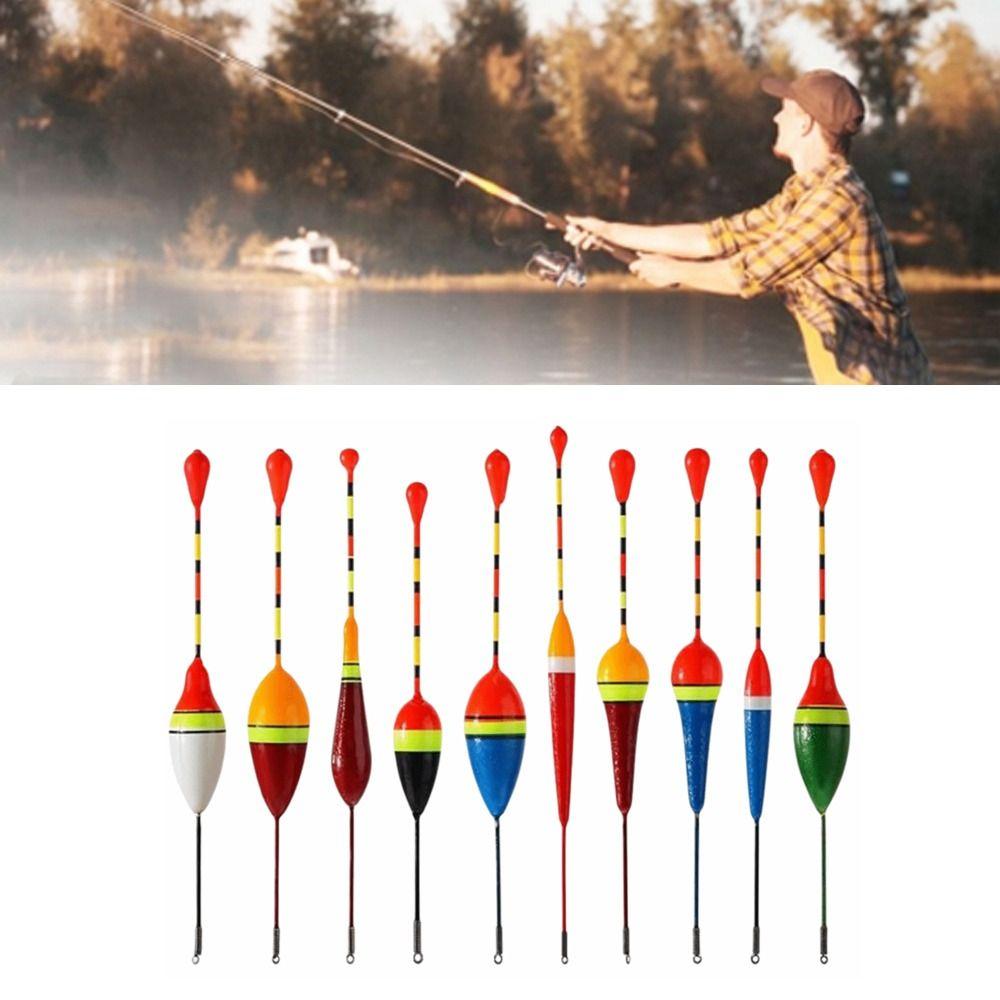10PCS Oval-shaped Fishing Float Foam Fishing Slip Float Portable Fishing Bobber  Trout Fishing