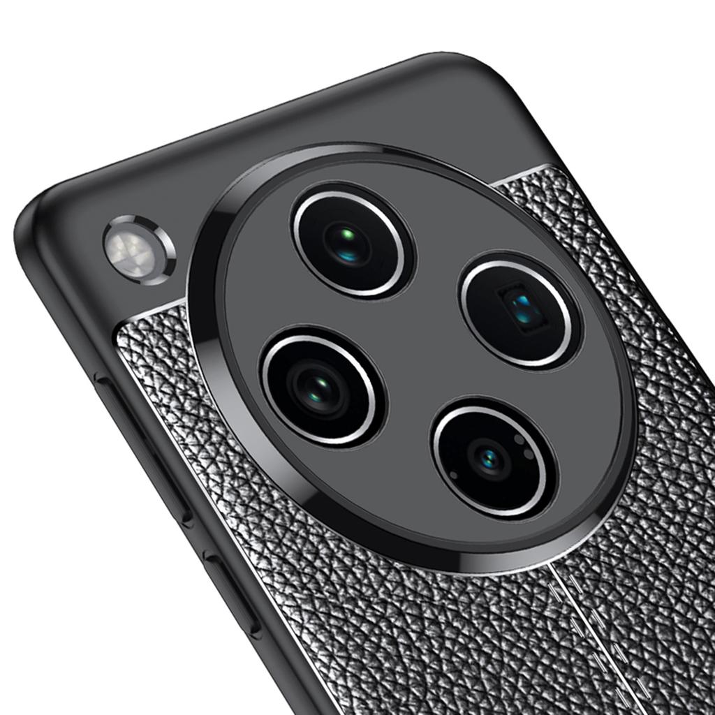 For Oppo Find X8 Pro 5G Case Litchi Texture TPU Flexible Phone Cover,Black