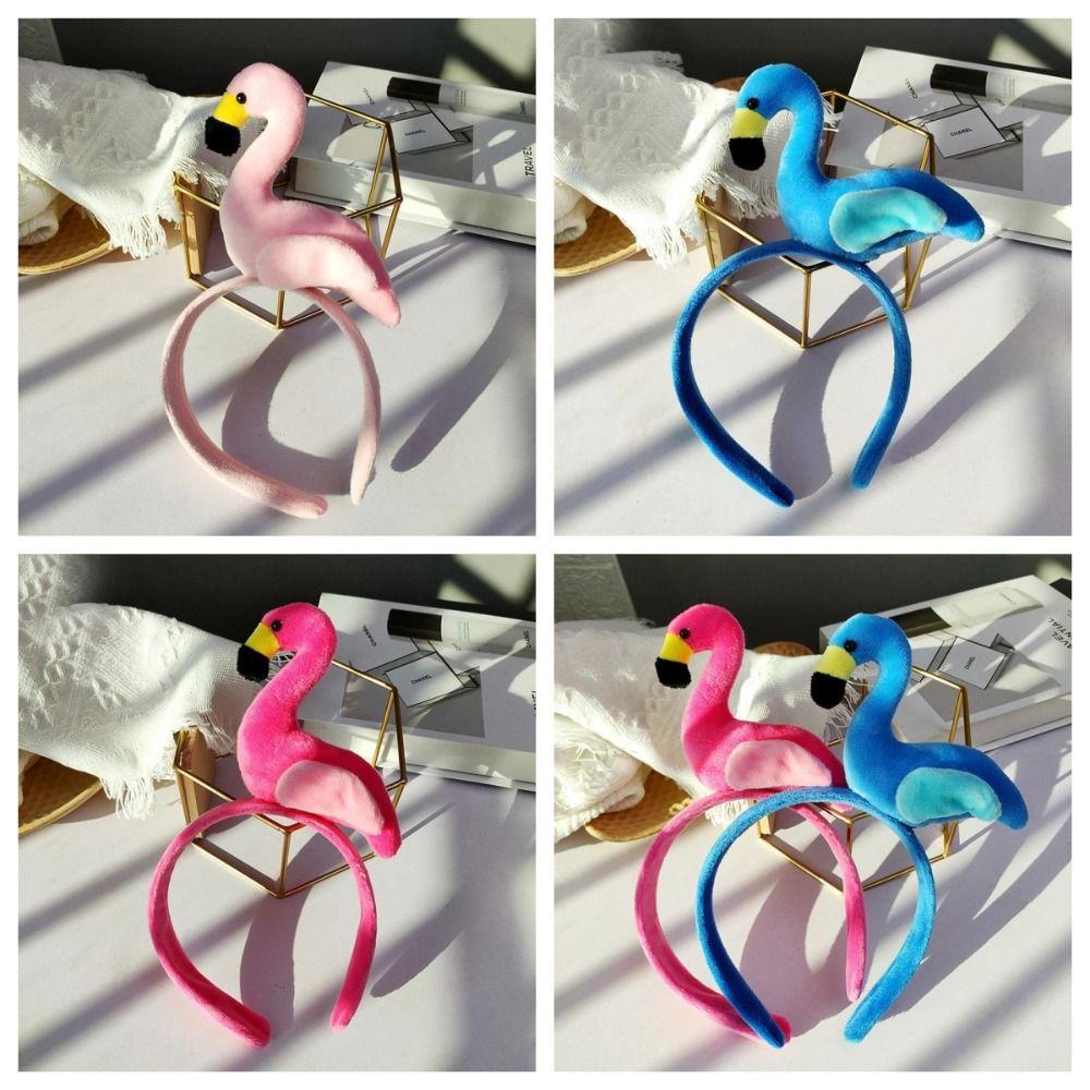 Animal Animal Hair Hoop Korean Style Plush Hair Hoop Lovely Flamingo Headband Daily