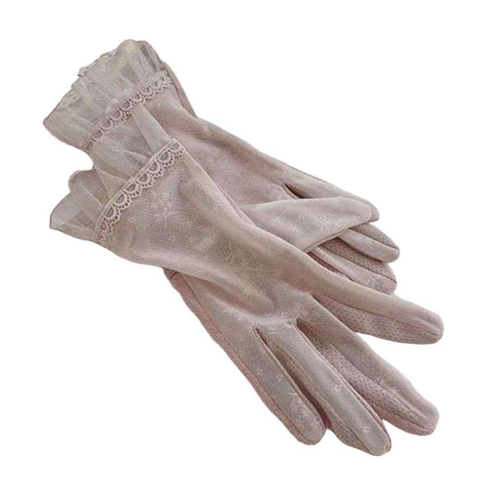 Breathable Touch Screen Gloves Sunscreen Lace Thin Mittens Cycling Driving  Riding Glove  Summer