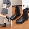 Autumn and Winter British Style Retro Boots Women's Shoes Padded Short Boots Versatile Thick Bottom Elastic Skinny Boots