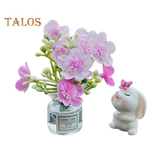 2 шт. комплект украшений для зеркала заднего вида автомобиля, симпатичная мини-ваза для цветов в виде кролика, украшения для приборной панели, аксессуары для салона автомобиля для женщин