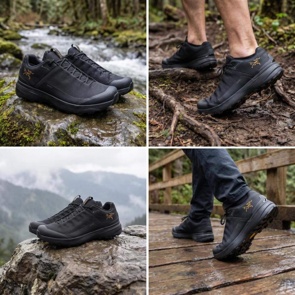 Arcteryx Kopec GTX Outdoor Technology Сетчатые Нескользящие Износостойкие Водонепроницаемые Дышащие Поддерживающие Низкие Треккинговые Ботинки X000010023-ЧЕРНЫЙ/ЮКОН