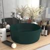 VidaXL Round Luxury Washbasin Countertop Toilet Washbasin Bathroom Cloakroom Kitchen Home Interior Green 147014