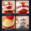 Plush Lion Dance Keychain Chinese Style Cartoon Animal Pendant Traditional Lion Dance Bag Charm New Year Gifts for Women Girls