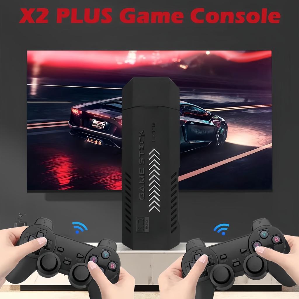X2 Plus 4K Retro Game Console-128gb Memory, Dual Wireless Controller, Support 40 Simulators, Ideal Gift for Gamers
