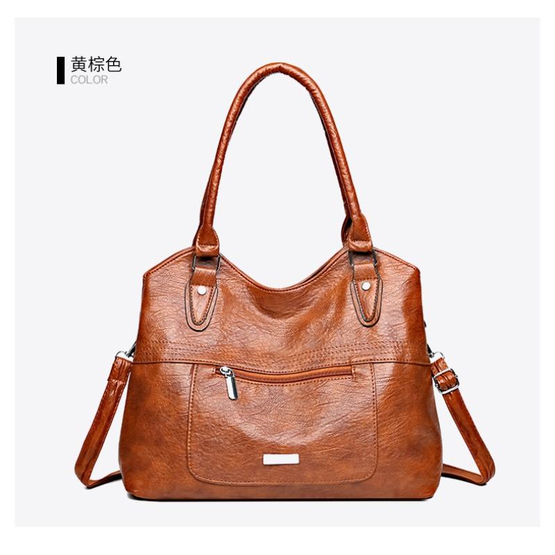 Женская сумка на одно плечо, новая, большой вместимости, из мягкой кожи, повседневная, модная сумка-мессенджер