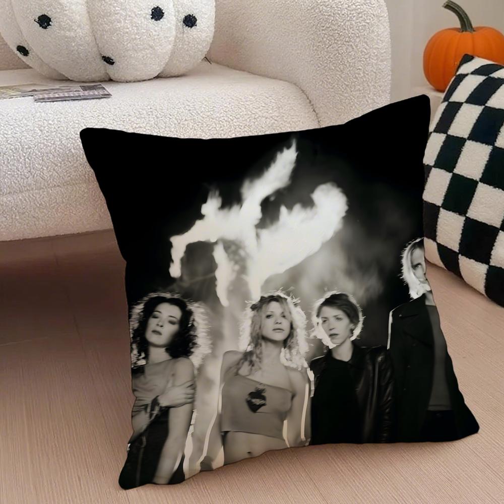 Band Rock Band HHole Cushion Cover Throw Pillow Cover Hidden Button Durable Polyester Chair Cushion