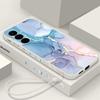 Marble Painting Shell For Samsung S25 S24 Fe S22 Plus Ultra S23 S21 A56 A36 A55 A16 A54 A35 A52 A25 A15 A14 5g A32 4g Shockproof Tpu Soft Case Cover