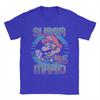 Marios Retro Circle T Shirt Cotton Novelty T-Shirt Round Collar Tees Short Sleeve Tops 4XL Unisex