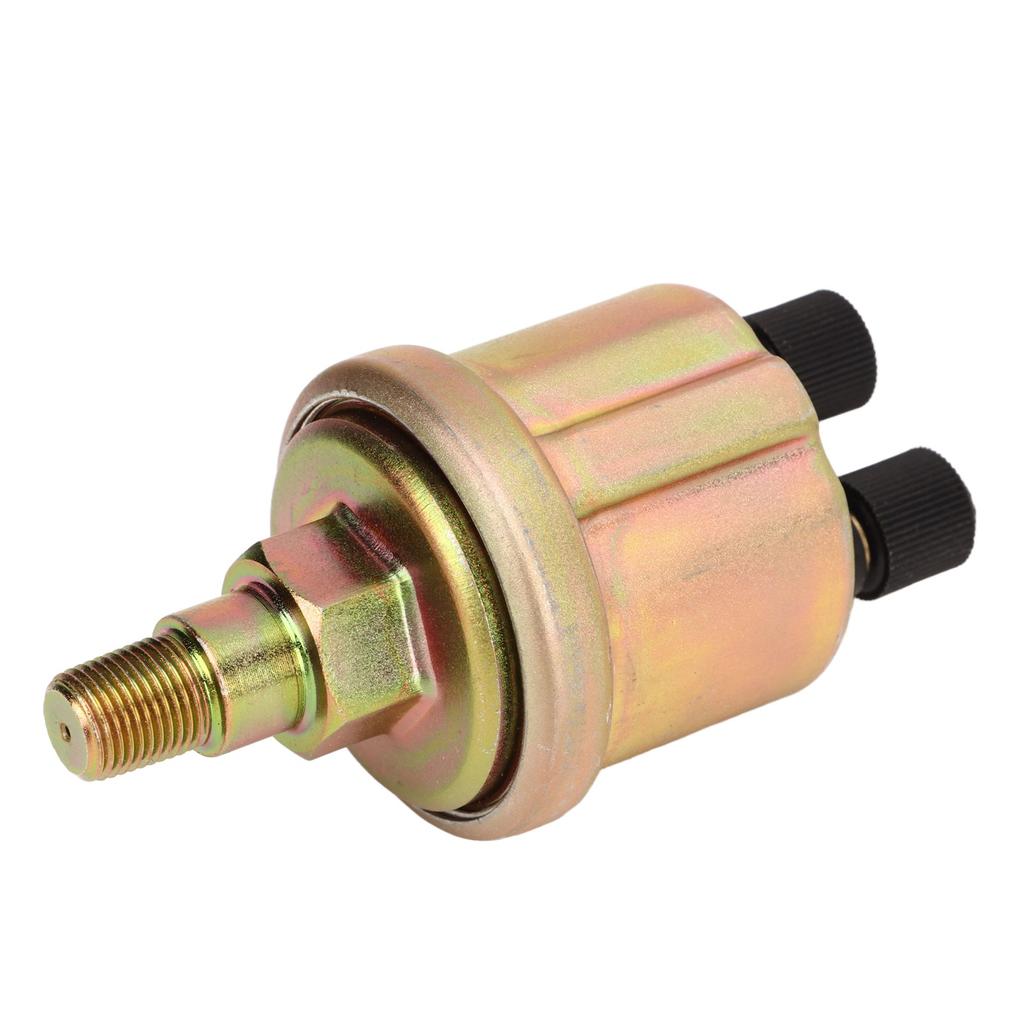 Diesel Generator Oil Pressure Sensor 1 8NPT Gold Matte Double Head Oil Pressure Sensor for VDO 0‑10Bar
