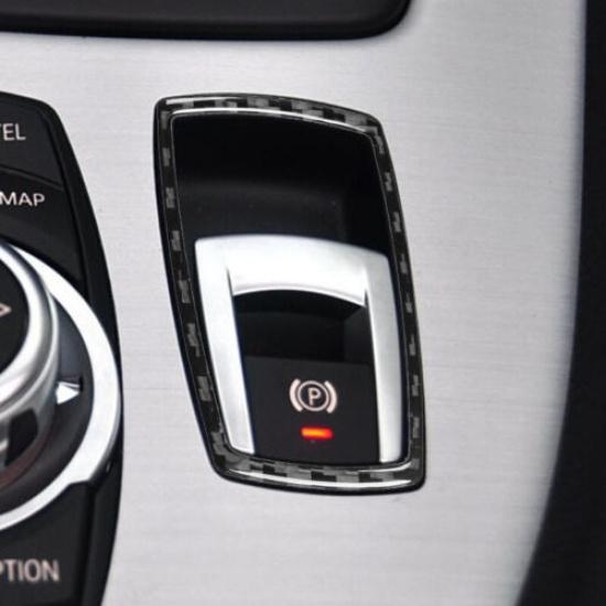 Luxury Carbon Fiber Car Center Handbrake Button Decoration For BMW Z4 2009-16