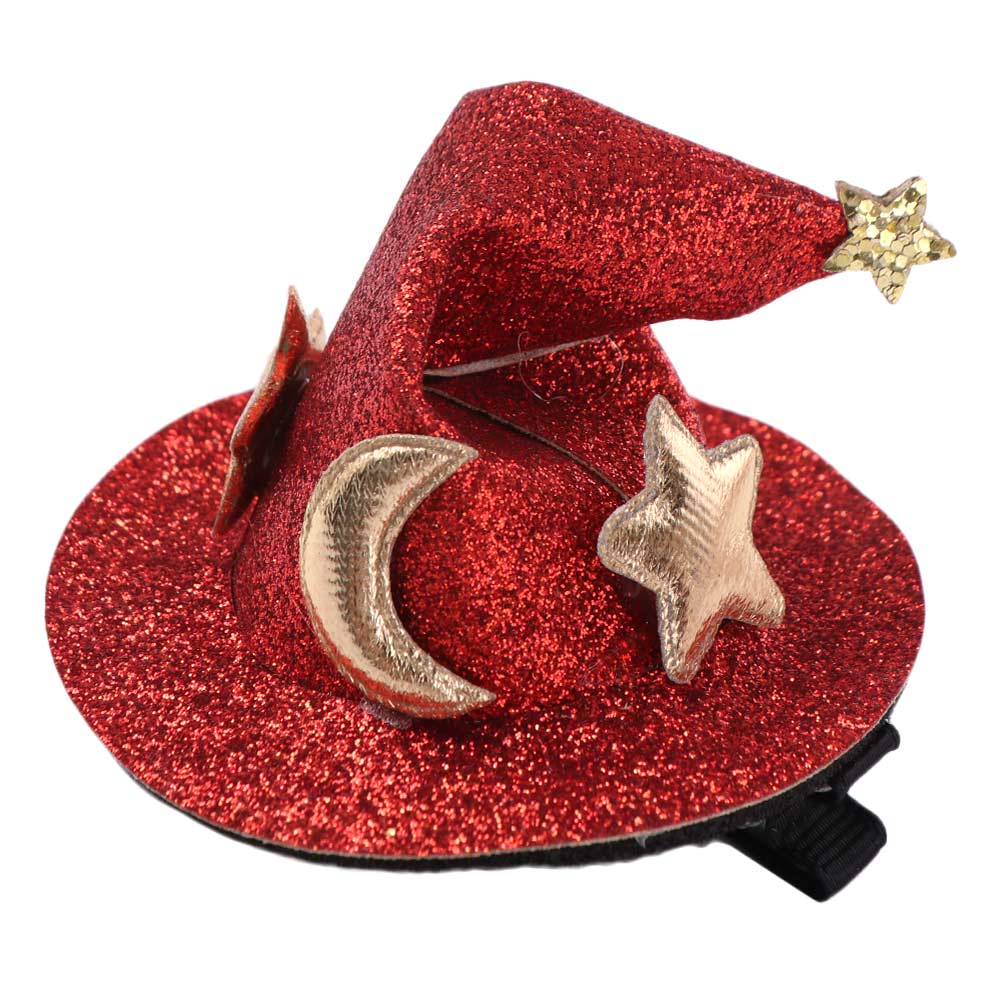 Cute Bent Hat Hair Clip Barrette Pet Halloween Hair Accessories Witch Hat Hairclips Women